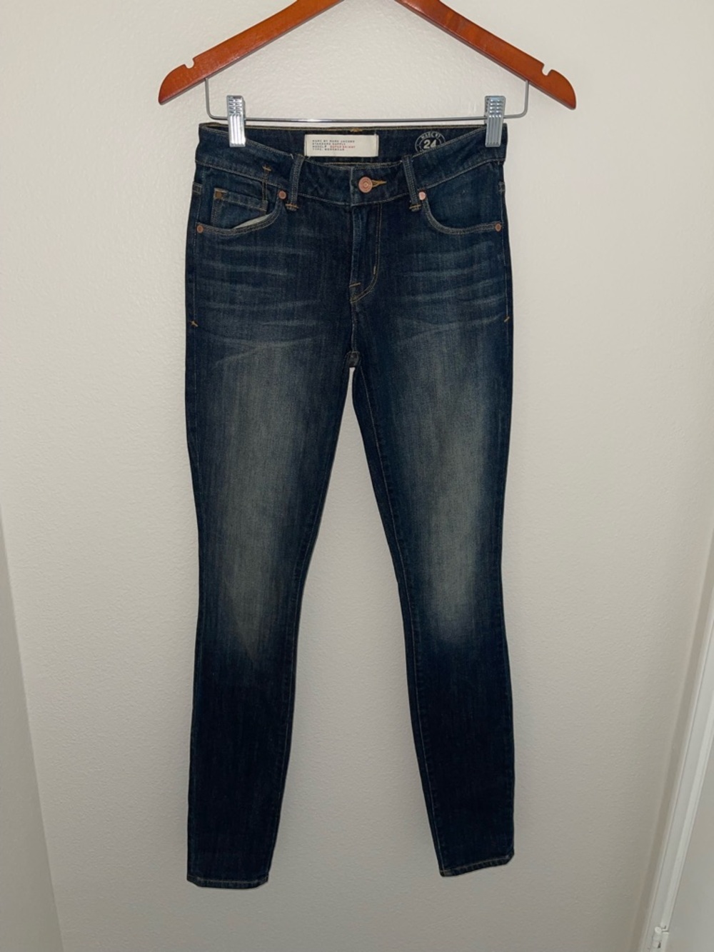 Marc by Marc Jacobs Straight-Leg Jeans in Dark Blue Wash - Picture 5 of 6